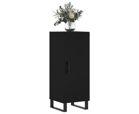 Servantă, negru, 34,5x34x90 cm, lemn compozit, 3 image