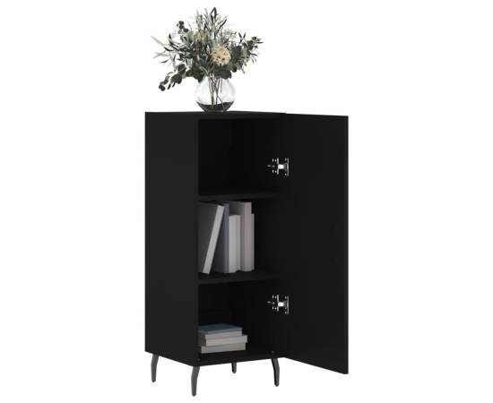 Servantă, negru, 34,5x34x90 cm, lemn compozit, 4 image
