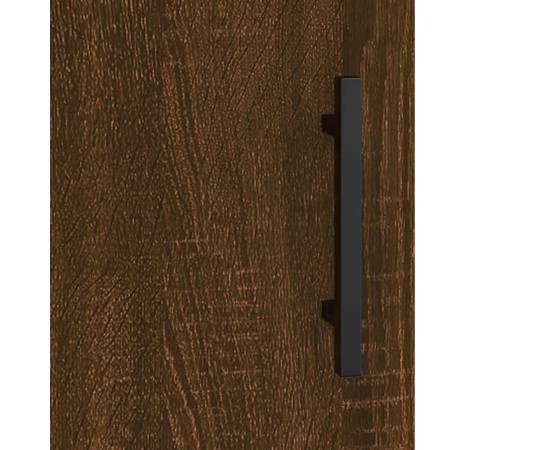 Servantă, stejar maro, 90x34x80 cm, lemn compozit, 10 image