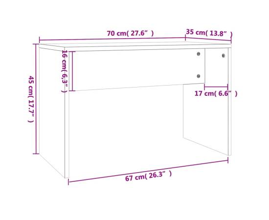 Set măsuță de toaletă, negru, 74,5x40x141 cm, 10 image