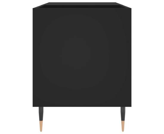 Dulap pentru discuri, negru, 85x38x48 cm, lemn prelucrat, 5 image