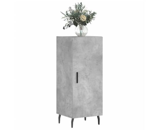 Servantă, gri beton, 34,5x34x90 cm, lemn compozit, 3 image