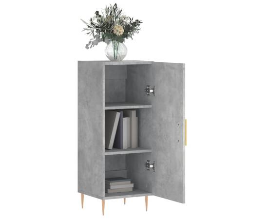 Servantă, gri beton, 34,5x34x90 cm, lemn compozit, 4 image