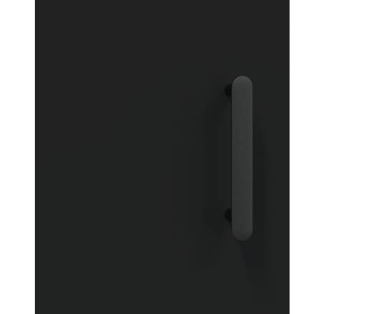 Dulap înalt, negru, 34,5x34x180 cm, lemn prelucrat, 10 image