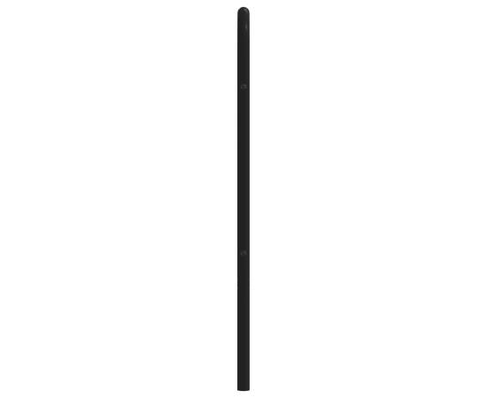 Tăblie de pat metalică, negru, 193 cm, 5 image