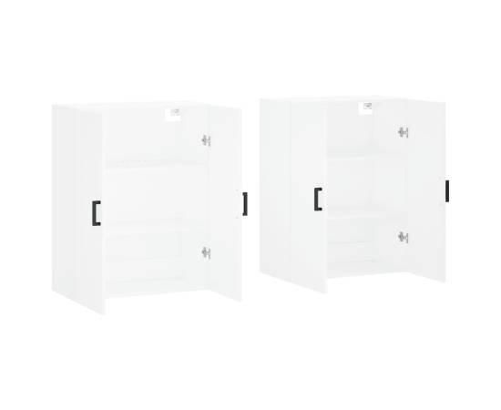 Dulapuri cu montaj pe perete, 2 buc, alb, 69,5x34x90 cm, 4 image