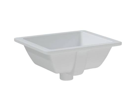 Chiuvetă de baie, alb, 36x31,5x16,5 cm, pătrată, ceramică, 6 image