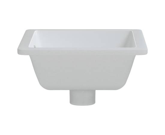 Chiuvetă de baie, alb, 36x31,5x16,5 cm, pătrată, ceramică, 5 image