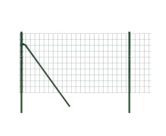 Gard plasă de sârmă, verde, 0,8x25 m, oțel galvanizat, 4 image