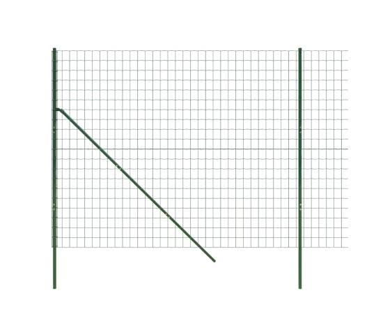 Gard plasă de sârmă, verde, 1,4x25 m, oțel galvanizat, 4 image