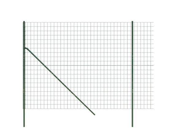 Gard plasă de sârmă, verde, 1,6x10 m, oțel galvanizat, 4 image