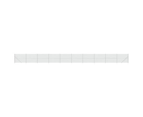 Gard plasă de sârmă cu bordură, argintiu, 1,4x25 m, 2 image