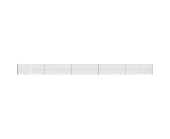Gard plasă de sârmă cu bordură, argintiu, 1,6x25 m, 2 image
