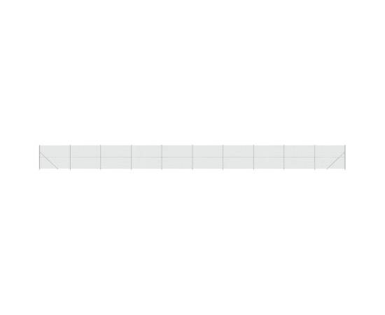 Gard plasă de sârmă cu bordură, argintiu, 1,8x25 m, 2 image