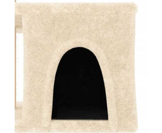 Ansamblu de pisici cu stâlpi din funie de sisal, crem, 48 cm, 6 image