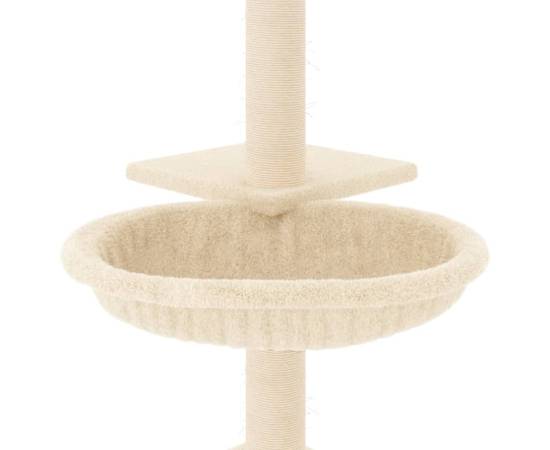 Ansamblu de pisici cu stâlpi din funie de sisal, crem, 72 cm, 6 image