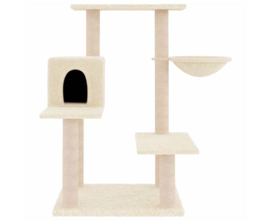 Ansamblu de pisici cu stâlpi din funie de sisal, crem, 82,5 cm, 3 image