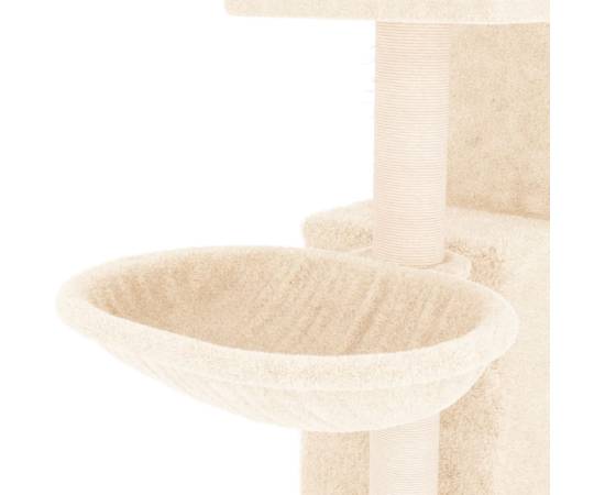Ansamblu de pisici cu stâlpi din funie de sisal, crem, 83 cm, 7 image
