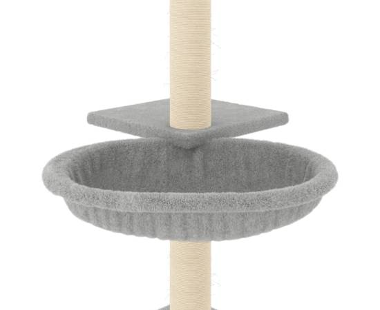 Ansamblu pisici, stâlpi din funie sisal, gri deschis, 72 cm, 6 image