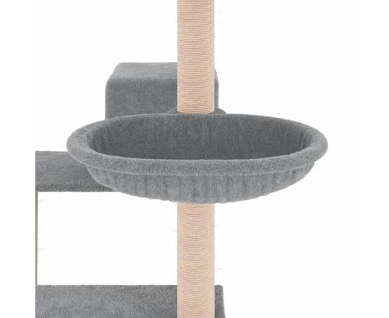 Ansamblu pisici, stâlpi din funie sisal, gri deschis, 82,5 cm, 7 image