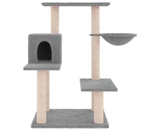 Ansamblu pisici, stâlpi din funie sisal, gri deschis, 82,5 cm, 3 image