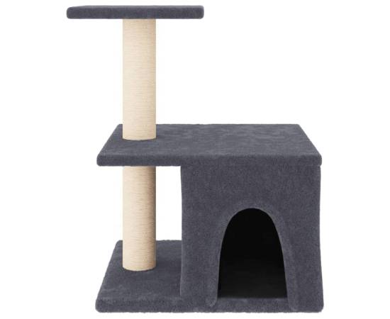 Ansamblu pisici cu stâlpi din funie sisal, gri închis, 48 cm, 3 image