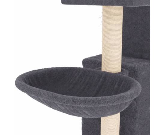 Ansamblu pisici cu stâlpi din funie sisal, gri închis, 83 cm, 7 image