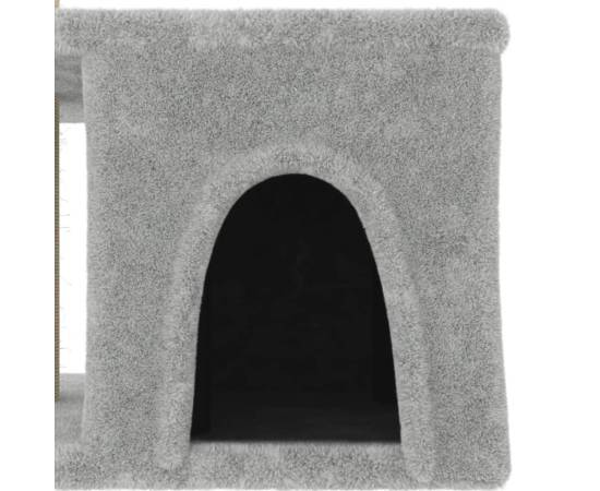 Ansamblu pisici cu stâlpi din funie sisal, gri deschis, 48 cm, 6 image