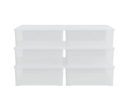 Cutii de depozitare din plastic, 6 buc., 5 l, stivuibile, 3 image