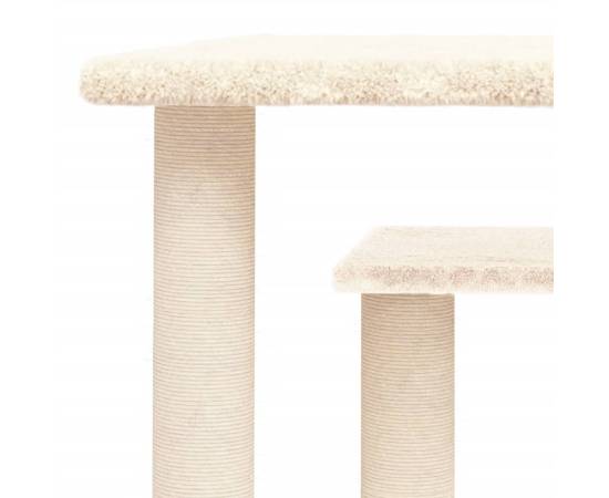 Stâlpi de zgâriat pentru pisici cu platforme, crem, 50 cm, 5 image