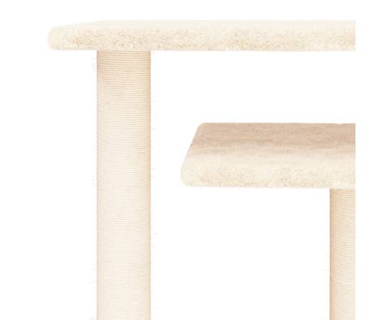 Stâlpi de zgâriat pentru pisici cu platforme, crem, 62,5 cm, 5 image
