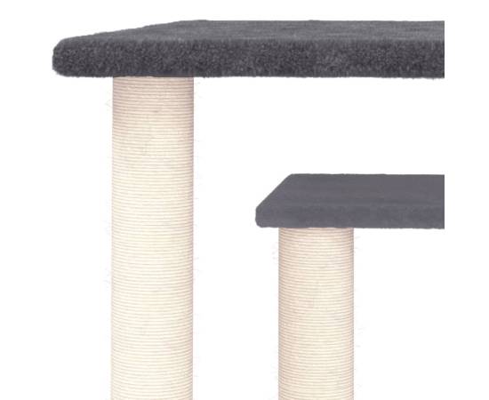 Stâlpi de zgâriat pentru pisici cu platforme, gri închis, 50 cm, 5 image