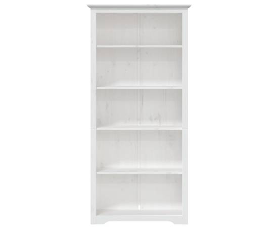 Bibliotecă bodo, alb, 80x38x180 cm, lemn masiv pin, 5 rafturi, 3 image