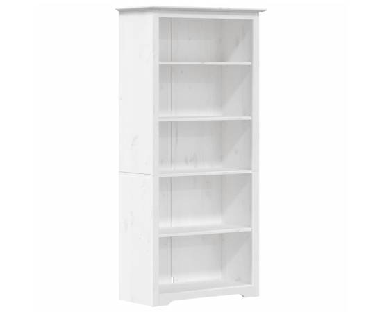 Bibliotecă bodo, alb, 80x38x180 cm, lemn masiv pin, 5 rafturi, 2 image