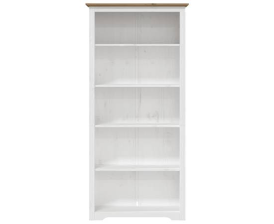 Bibliotecă bodo, maro, 80x38x180 cm, lemn masiv pin, 5 rafturi, 3 image