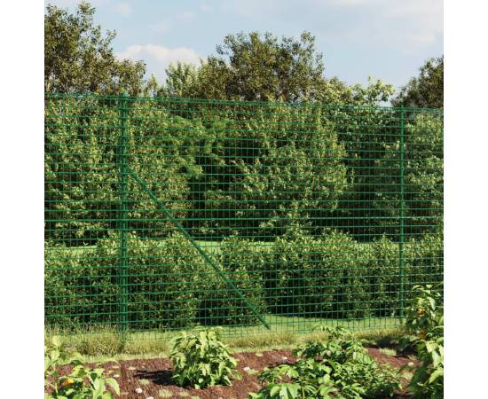 Gard plasă de sârmă, verde, 1,8x10 m, oțel galvanizat