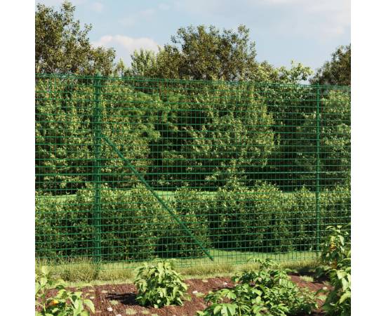 Gard plasă de sârmă, verde, 1,8x25 m, oțel galvanizat