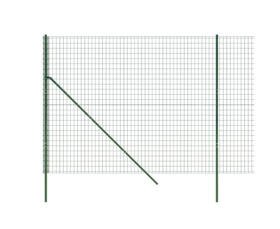 Gard plasă de sârmă, verde, 1,8x25 m, oțel galvanizat, 4 image