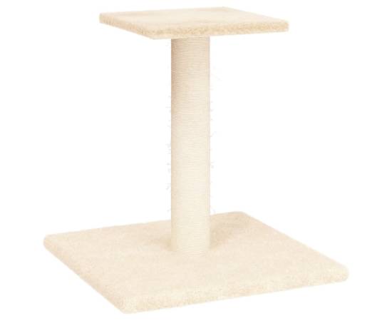 Stâlp de zgâriat pentru pisici cu platformă, crem, 38 cm, 2 image