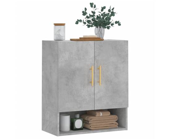 Dulap de perete, gri beton, 60x31x70 cm, lemn compozit, 3 image