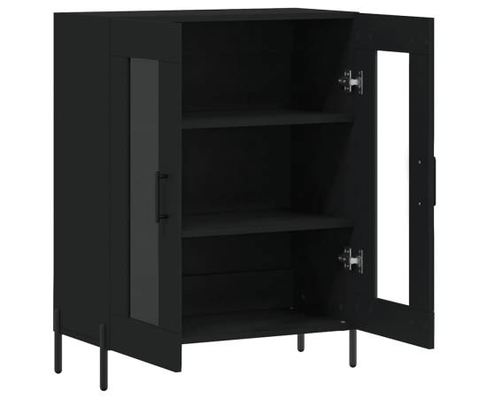 Servantă, negru, 69,5x34x90 cm, lemn compozit, 6 image