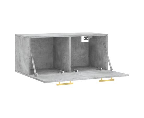 Dulap de perete, gri beton, 80x36,5x35 cm, lemn compozit, 6 image