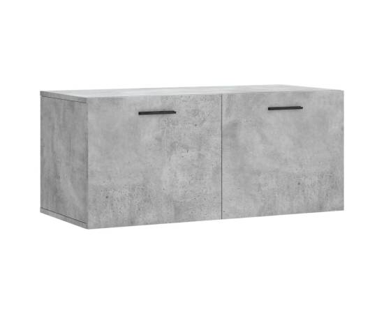 Dulap de perete, gri beton, 80x36,5x35 cm, lemn compozit, 2 image