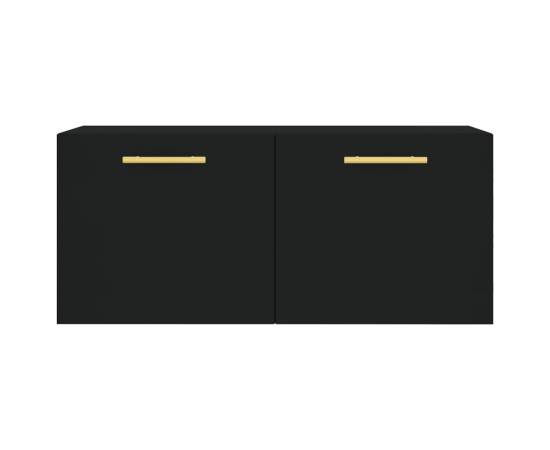 Dulap de perete, negru, 80x36,5x35 cm, lemn compozit, 5 image