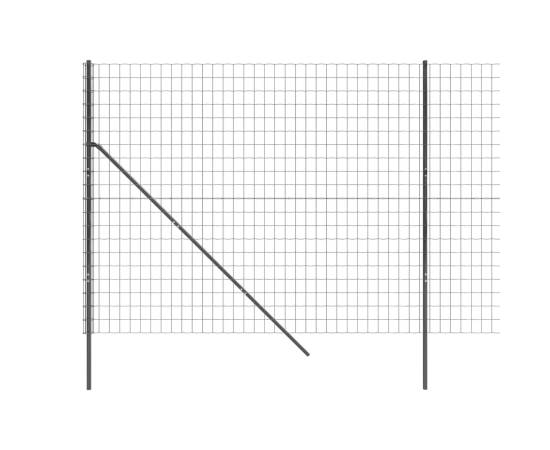 Gard plasă de sârmă, antracit, 1,6x25 m, oțel galvanizat, 4 image