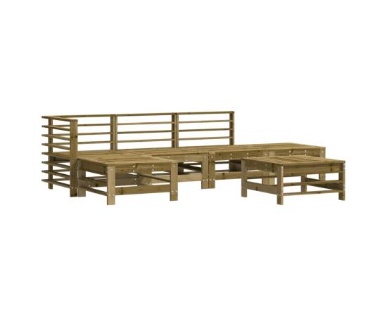 Set mobilier de grădină cu perne, 6 piese, lemn de pin tratat, 3 image