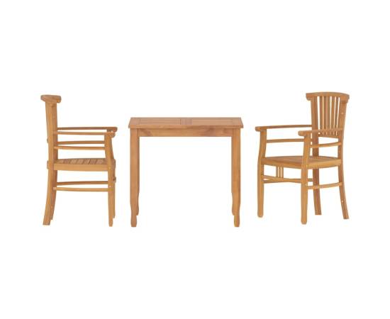 Set mobilier pentru grădină, 3 piese, lemn masiv de tec, 2 image