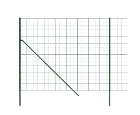 Gard plasă de sârmă, verde, 1,8x25 m, oțel galvanizat, 4 image