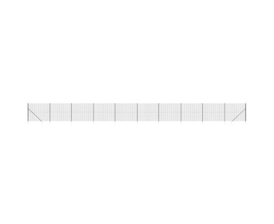 Gard plasă de sârmă cu țăruși de fixare, antracit, 1,6x25 m, 2 image