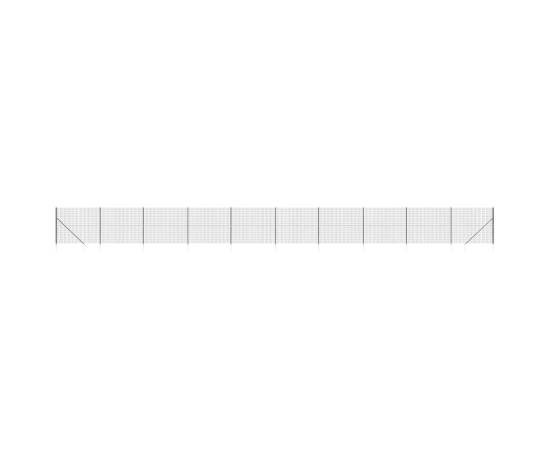 Gard plasă de sârmă cu țăruși de fixare, antracit, 1,8x25 m, 2 image